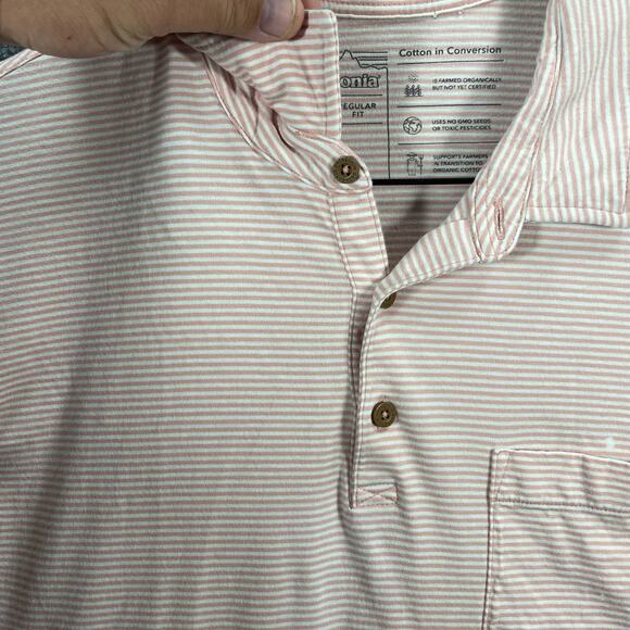 Patagonia Conversion Polo Shirt Men's XL Pink Striped Organic Casual READ - Picture 5 of 12